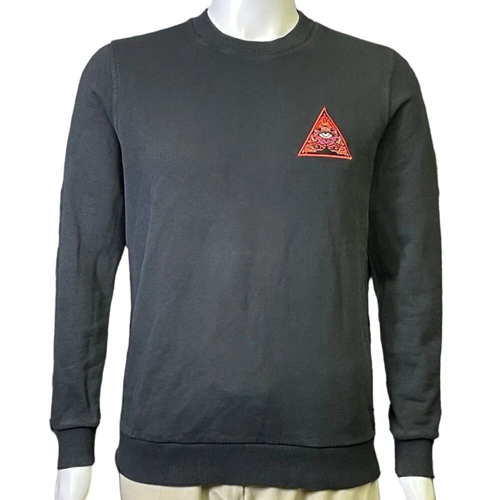 Givenchy FW17 Riccardo Tisci Real Eyes Realize Real Lies Gothic Sweatshirt XS